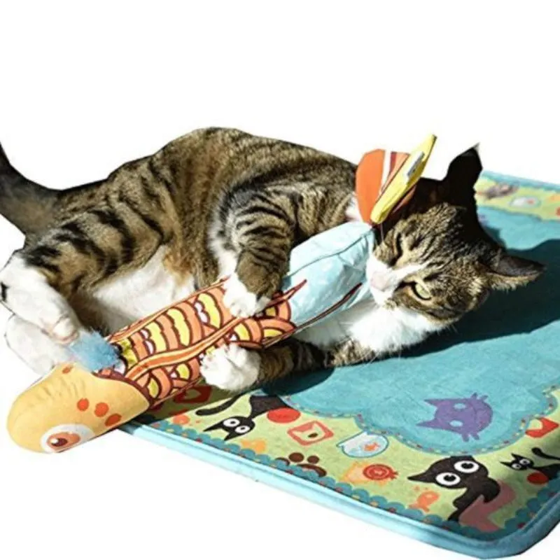 Fish Cat Toys Catnip Stuffed Interactive Cat Toy Simulation