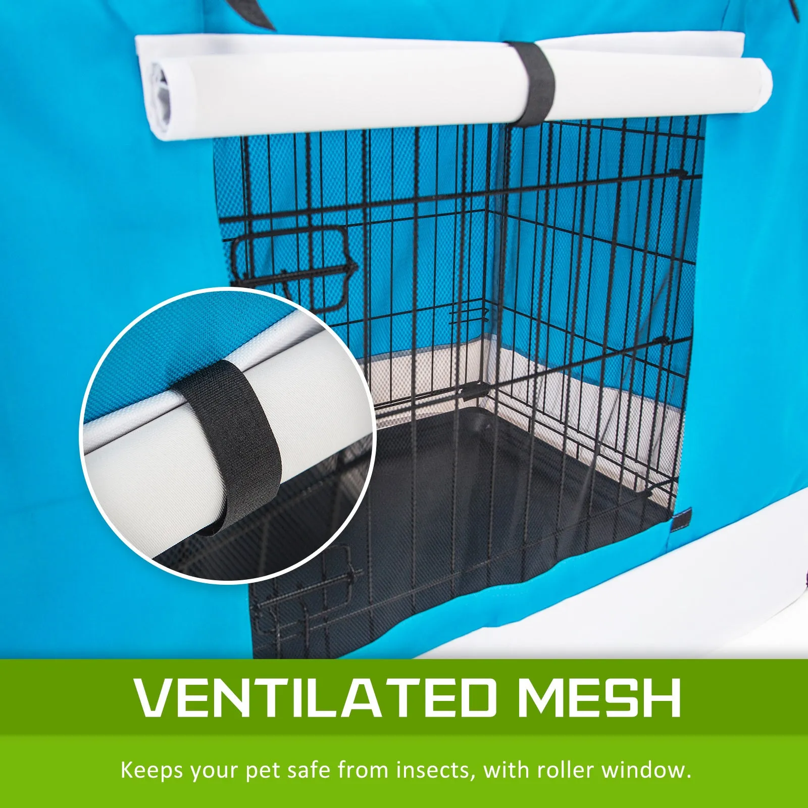 Foldable Wire Dog Crate 48in with Tray & Cover - Paw Mate