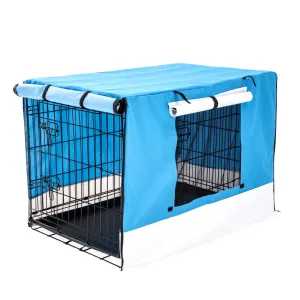 Foldable Wire Dog Crate 48in with Tray & Cover - Paw Mate