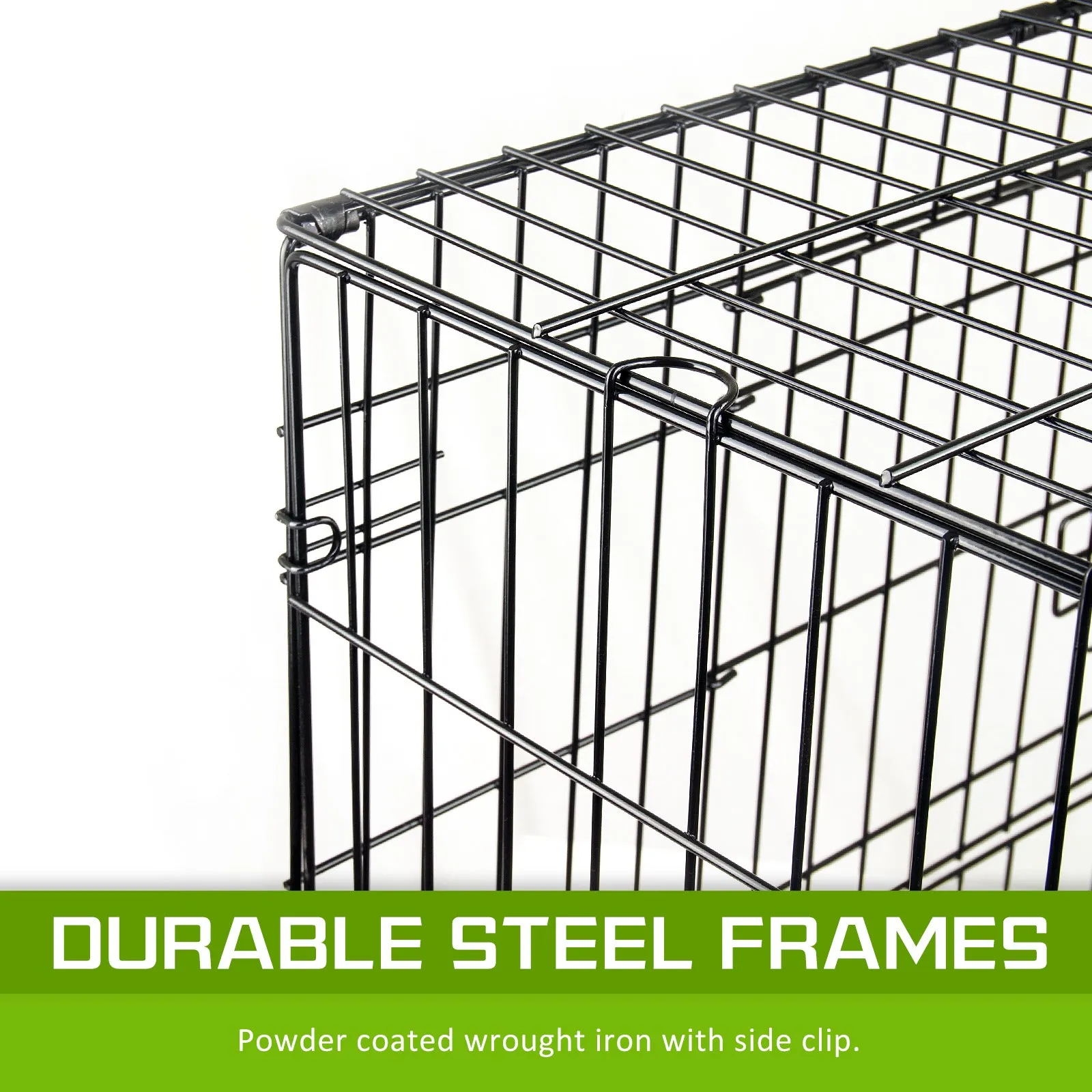 Foldable Wire Dog Crate 48in with Tray & Cover - Paw Mate