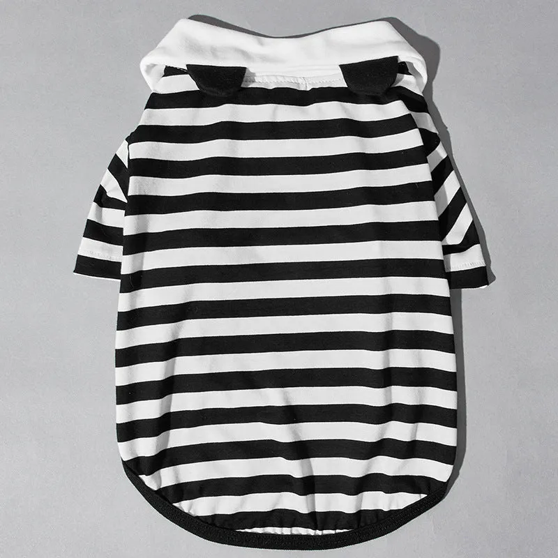 For Small Dog Pet Striped T-shirt Clothing Dog Clothes