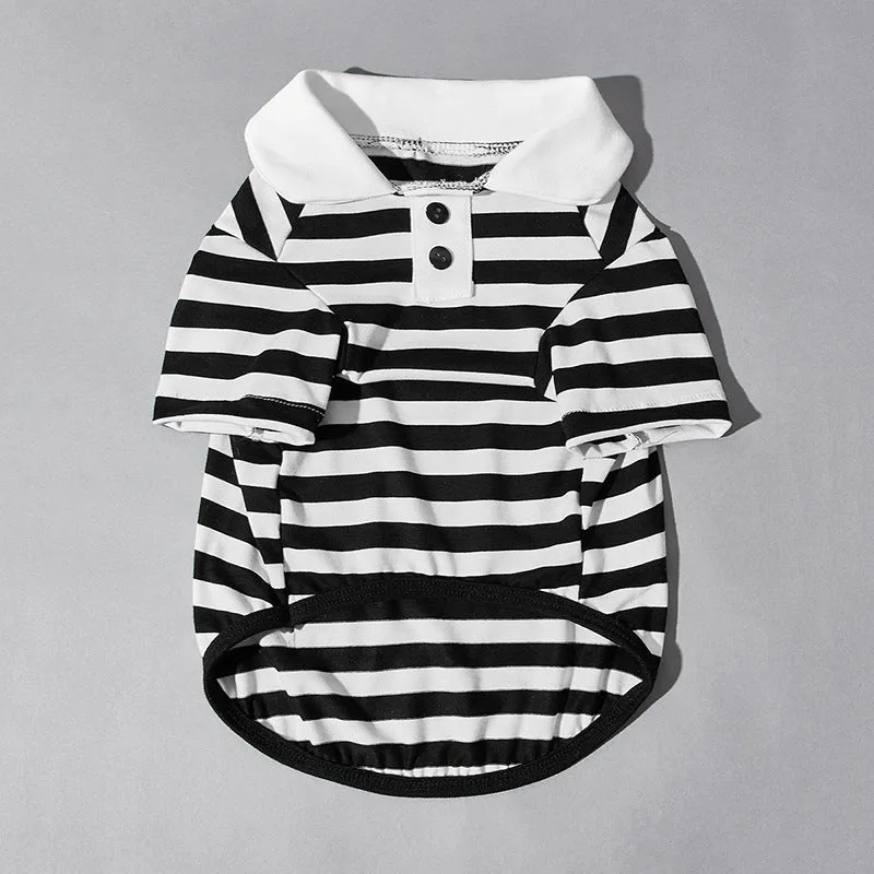For Small Dog Pet Striped T-shirt Clothing Dog Clothes