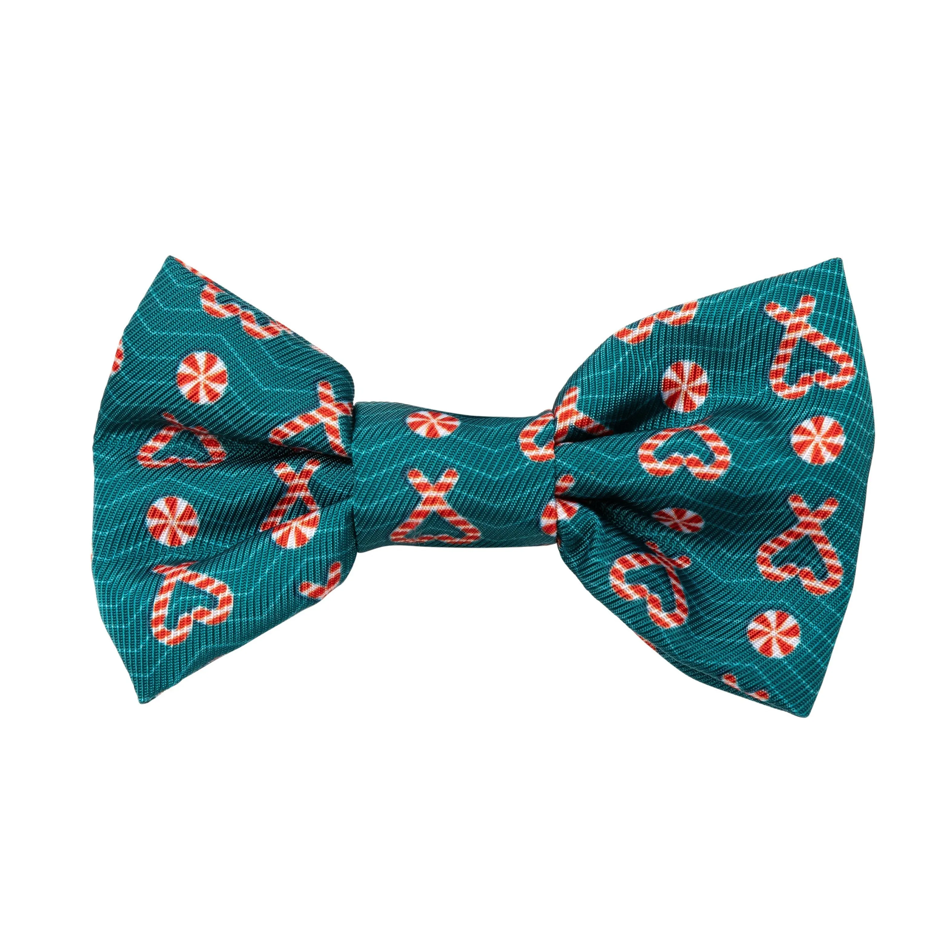 FuzzYard Christmas I heart Candy Canes Cat Collar Bandana and Bow Tie Set