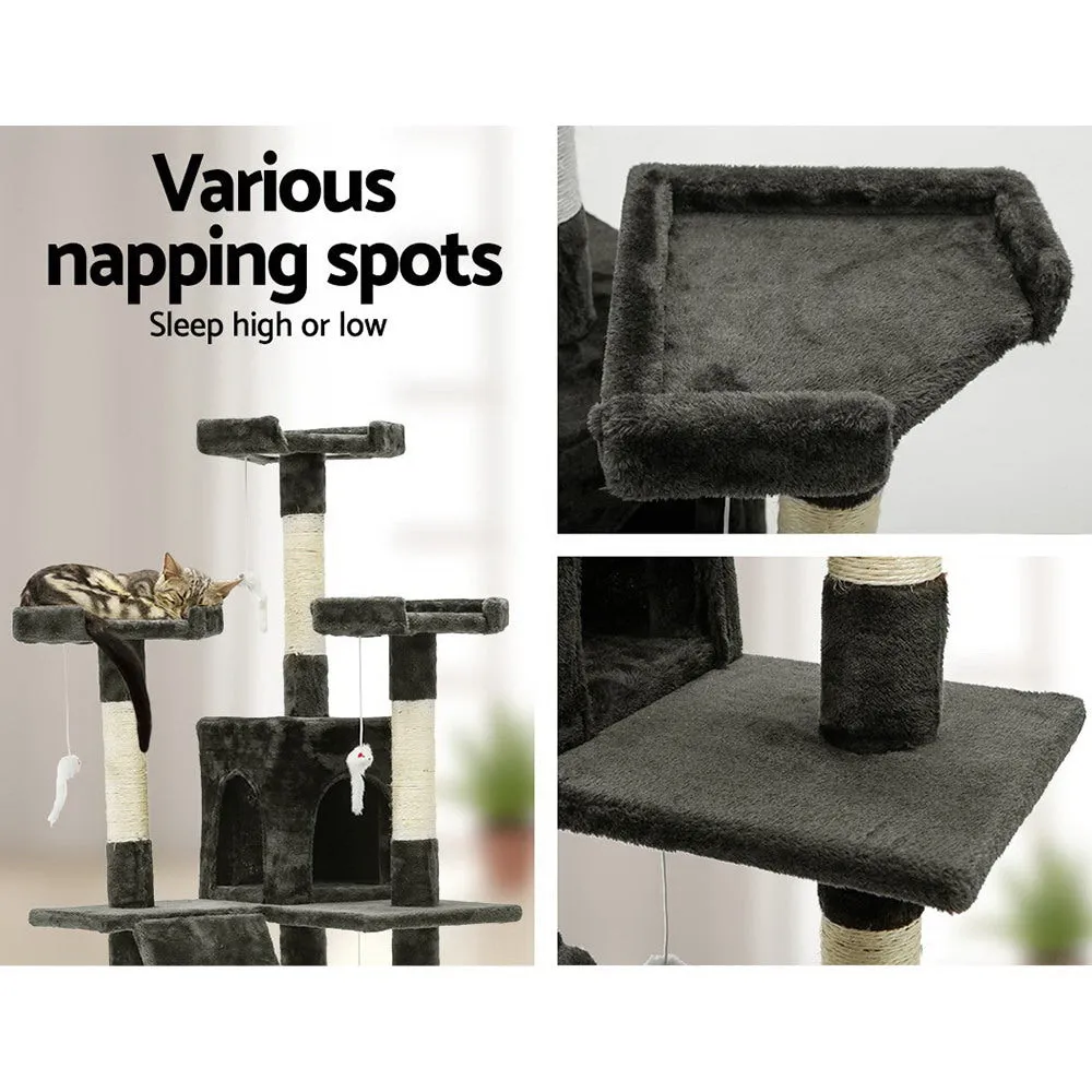 Giant Multi-Level Cat Tree 180cm, Sisal Posts, Plush Velvet - i.Pet