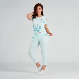 Girls long sleeve pajama light blue