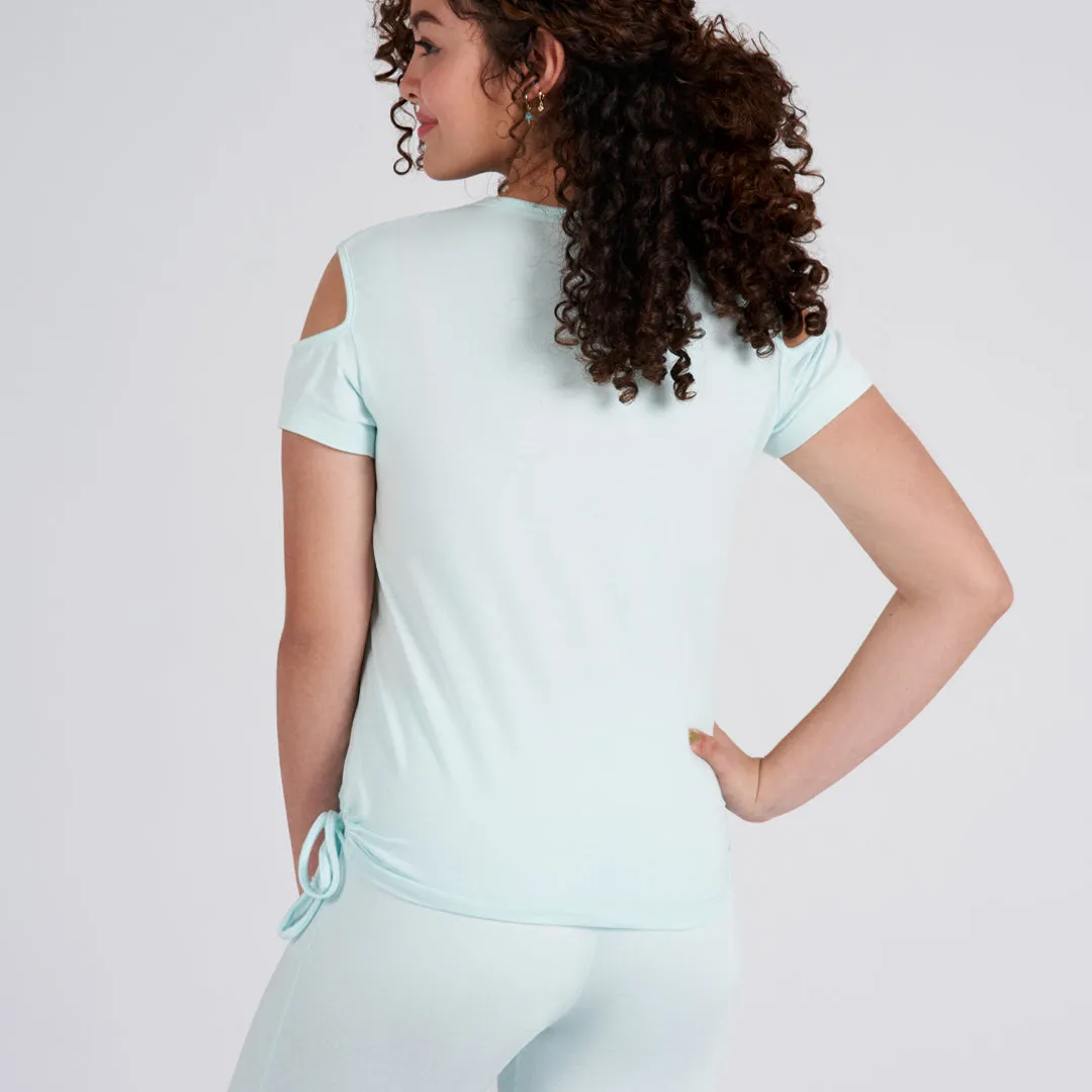 Girls long sleeve pajama light blue