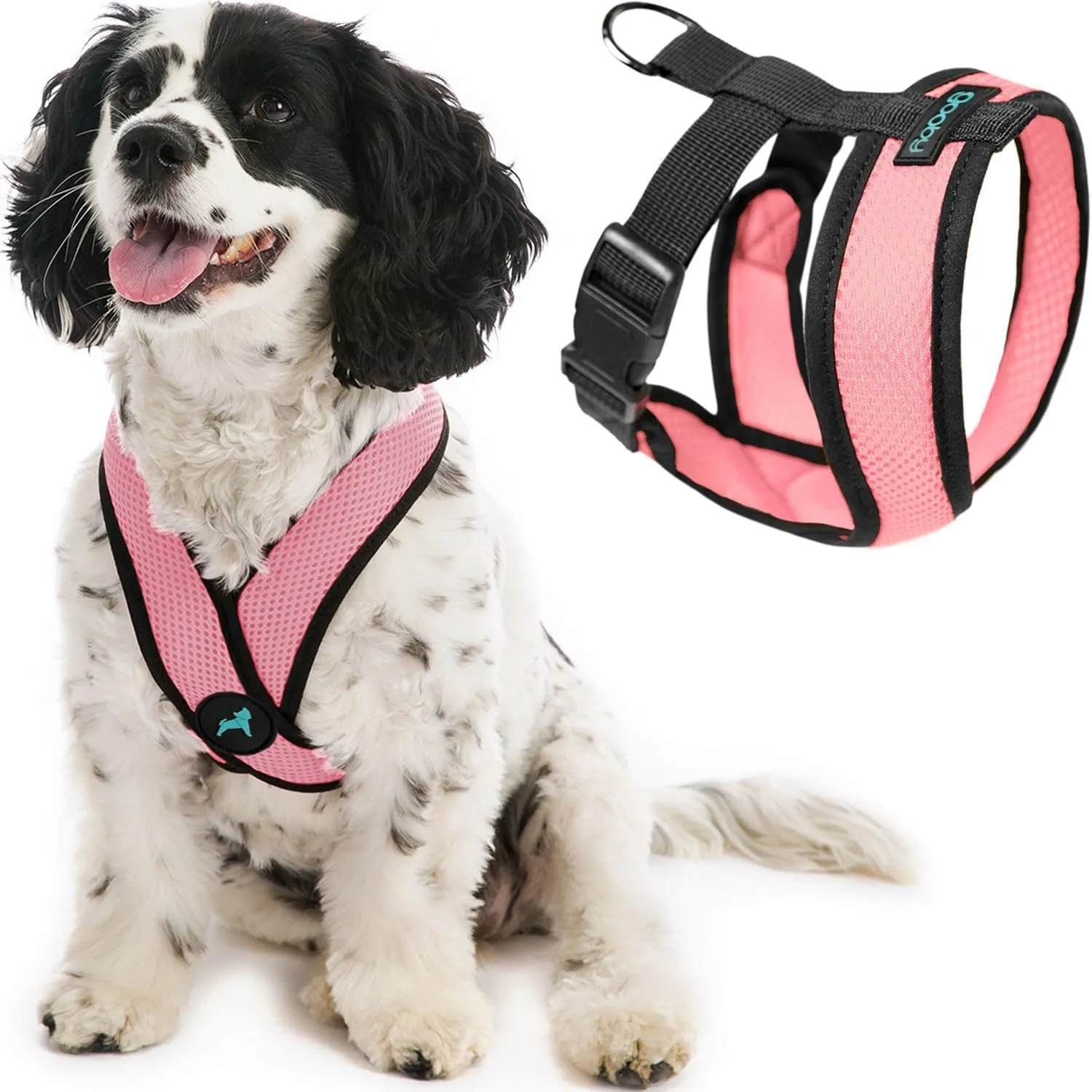 Gooby Comfort X Head-in Harness  Small Dog Harness for Toy Breeds (59 lbs), Pink, Small
