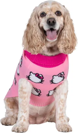 Hello Kitty and Friends Hello Kitty Dog Sweater - Pink Knit Fabric Pet Sweater with Character Design - Officially Licensed Sanrio Product from Jazwares - Medium