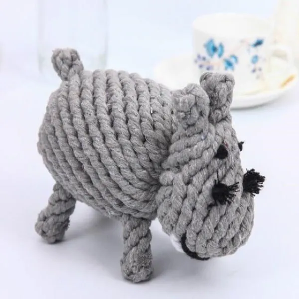 Hippo Rope Dog Toy
