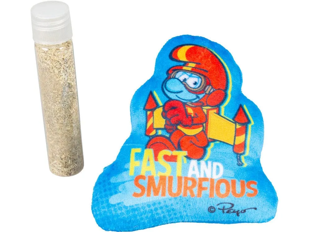Jetpack Smurf catnip toy 9x2x9cm blue