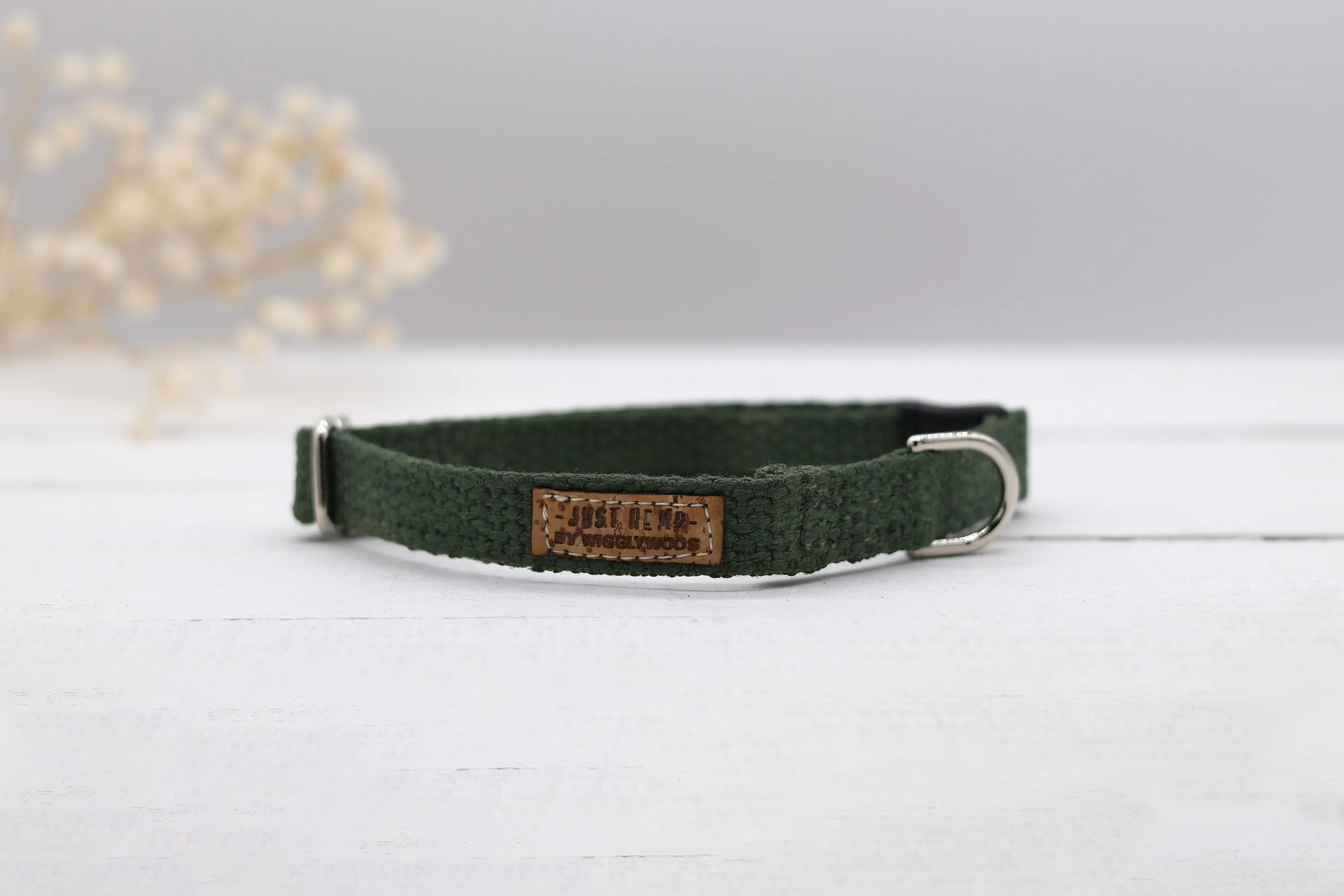 Just Hemp Sage Green Cat Collar