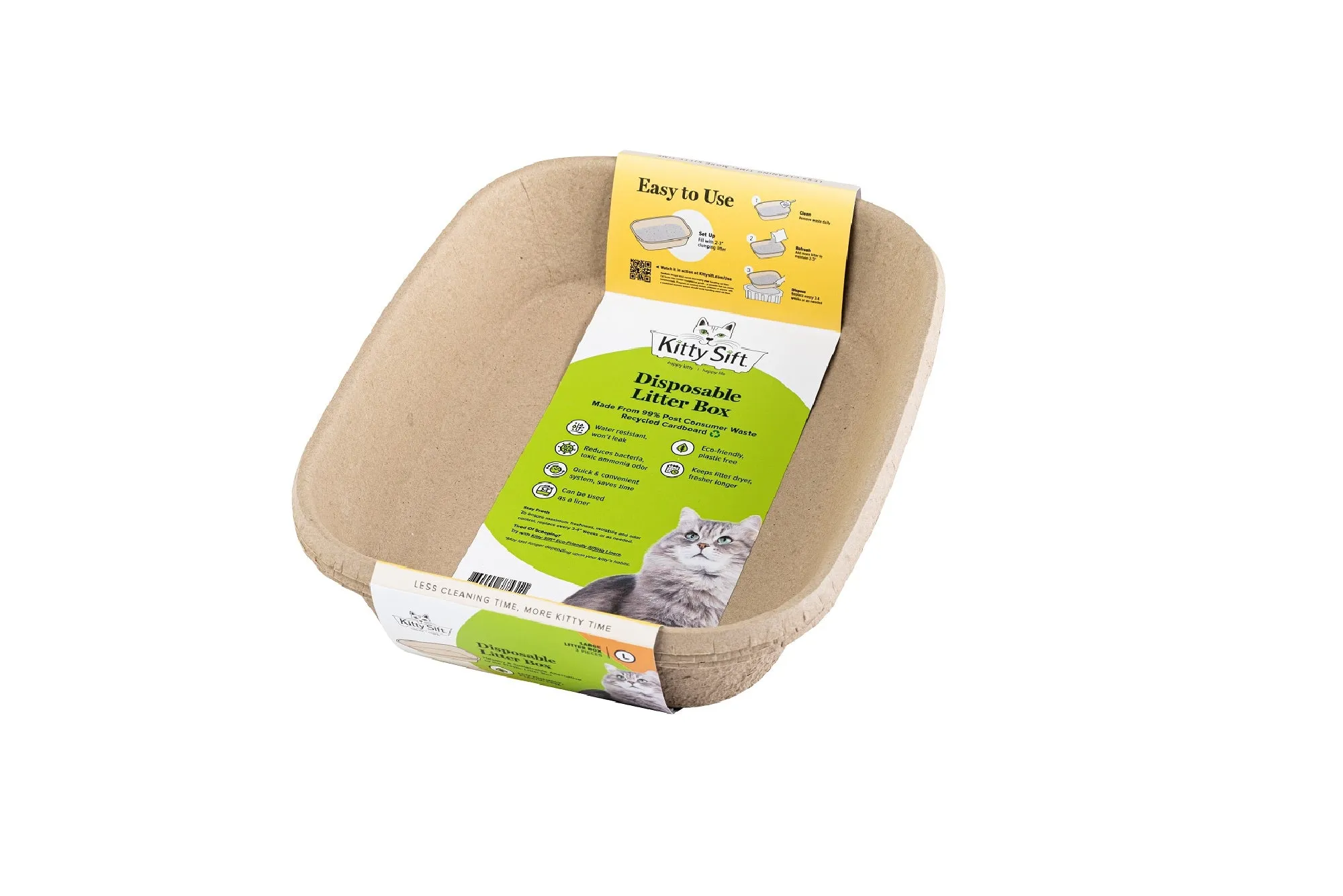 Kitty Sift - Eco-Friendly Litter Box Kit (Pack of 6)