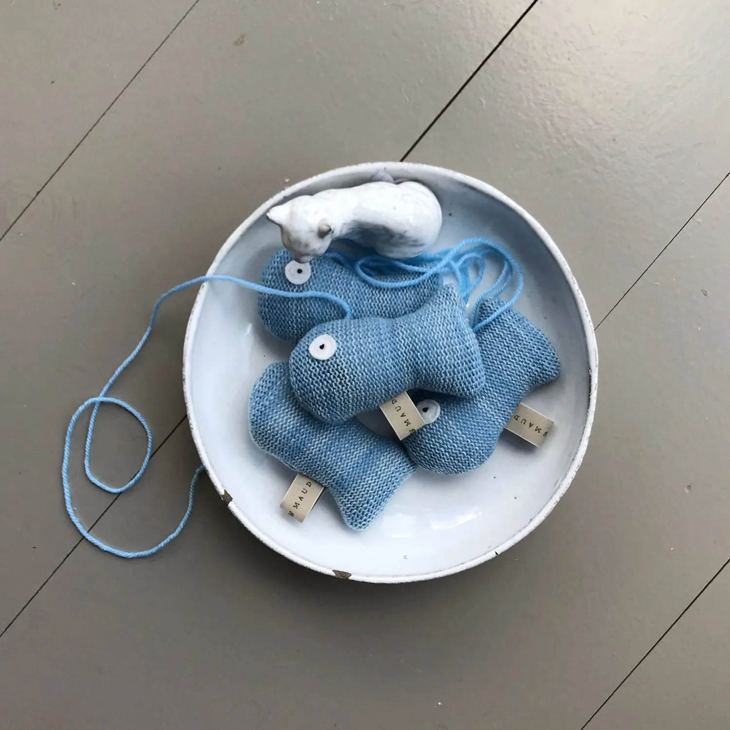 Knitted Fish Cat Toy