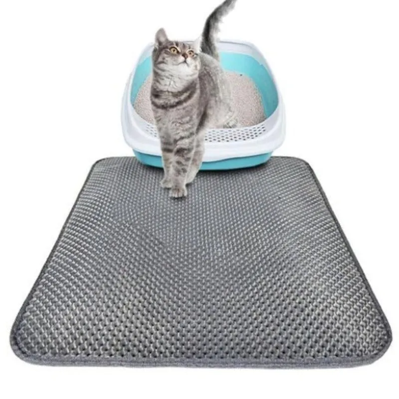 Large Cat Litter Trapper Double Layer Mat Waterproof Floor Protection Non-slip Design