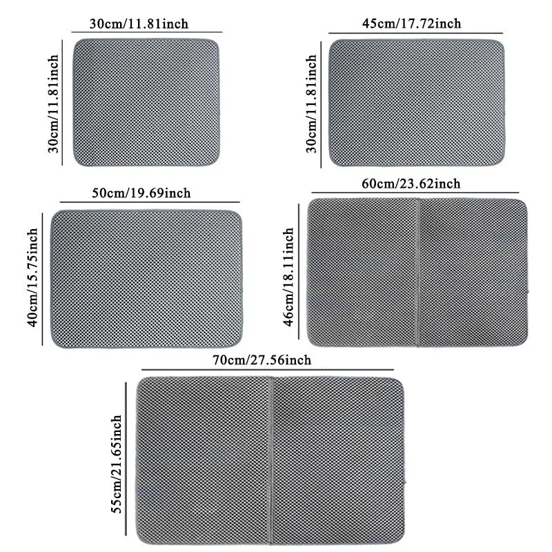 Large Cat Litter Trapper Double Layer Mat Waterproof Floor Protection Non-slip Design