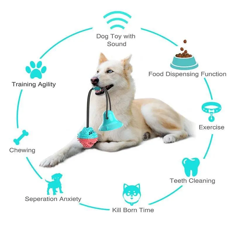 Large Dog Interactive Chew Toy with Suction Cup