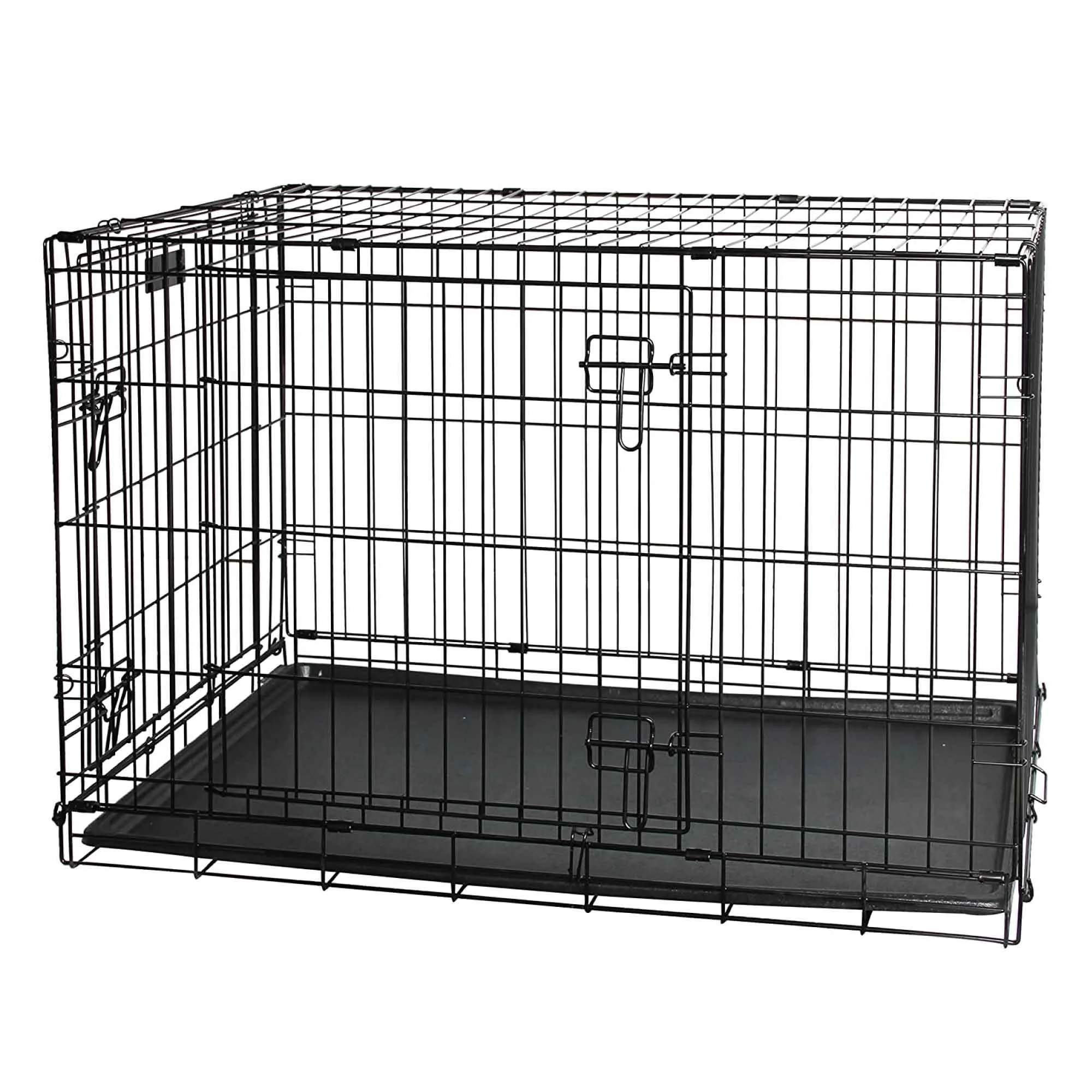 Large Double Door Dog Crate - Portable & Collapsible