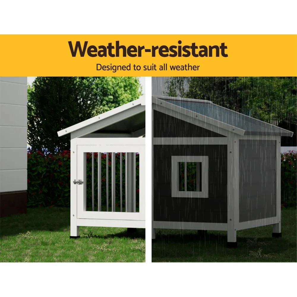 Large Weatherproof Wooden Dog Kennel with Raised Floor i.Pet
