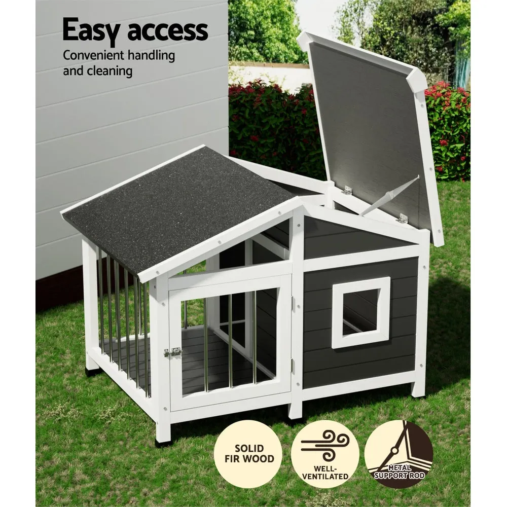 Large Weatherproof Wooden Dog Kennel with Raised Floor i.Pet