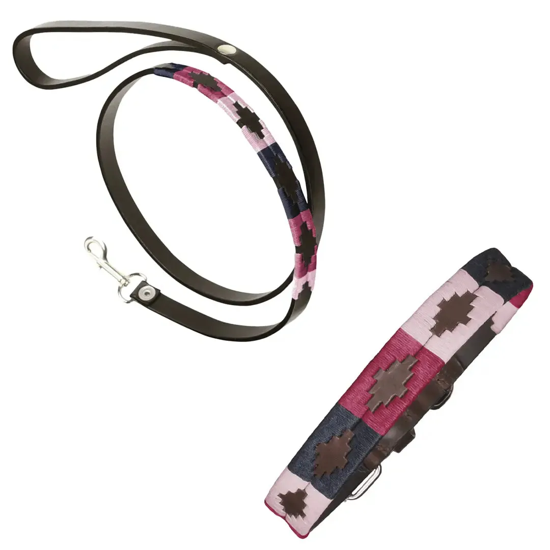 Leather Dog Collar & Lead - Petalo by Pampeano