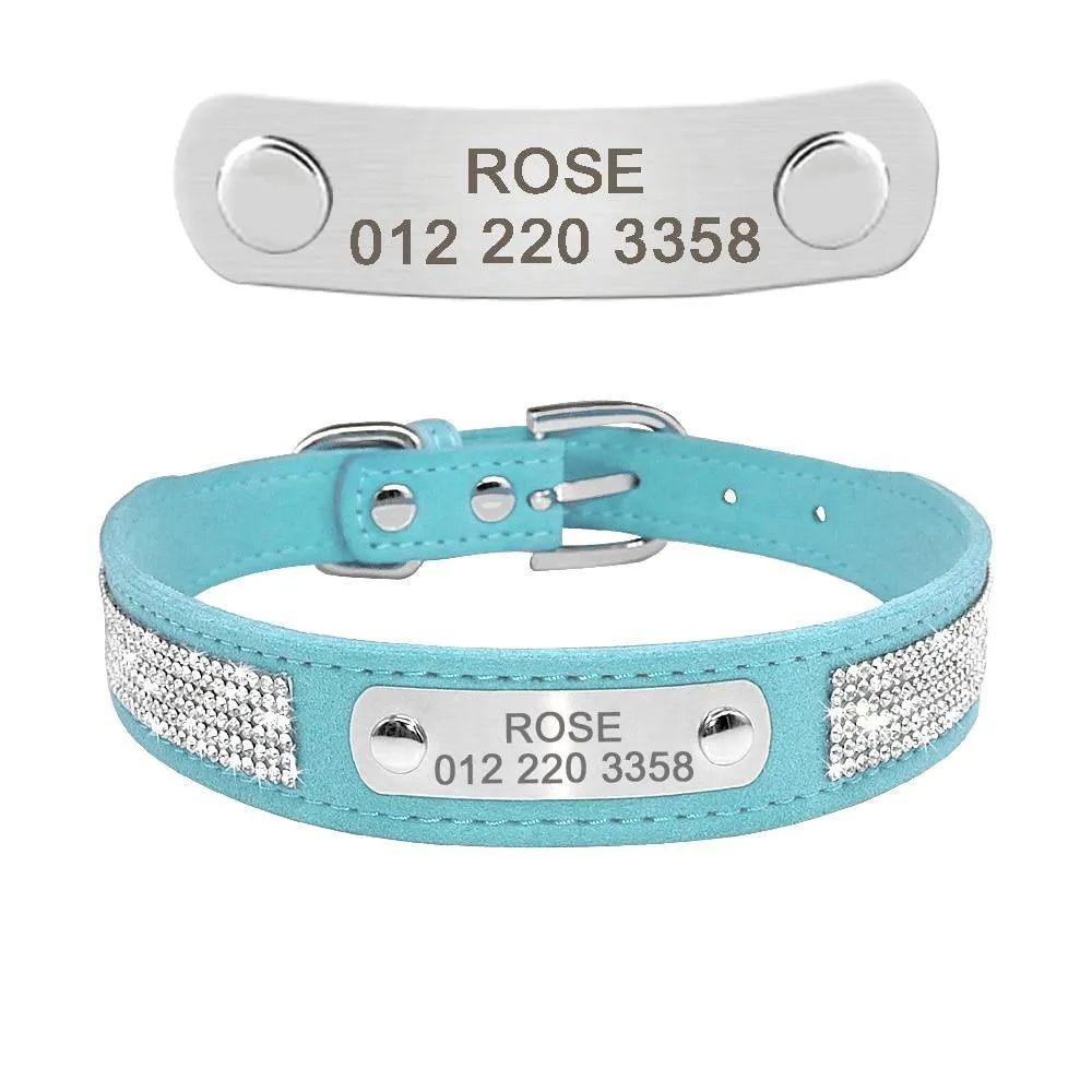 Leather Nameplate Cat Collar