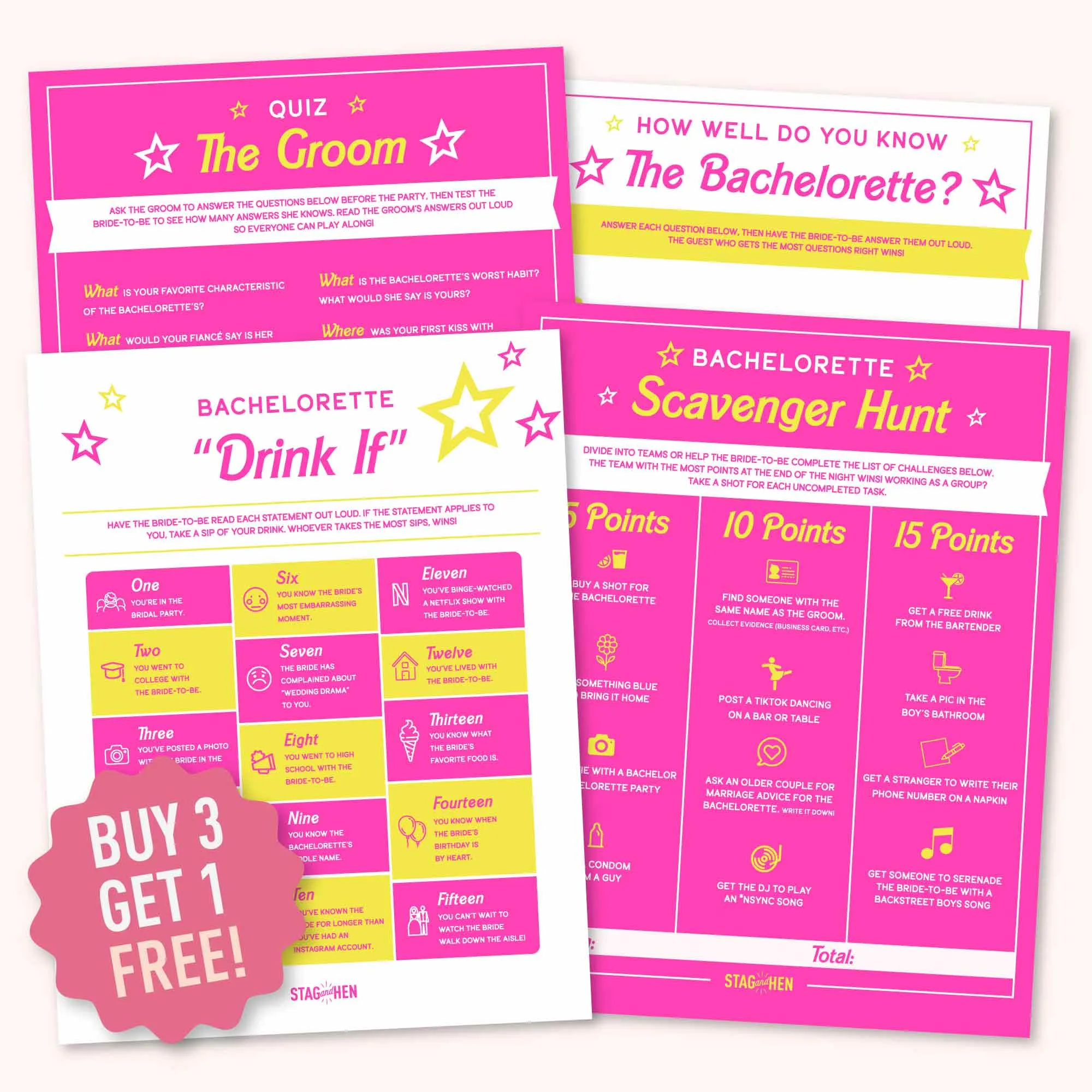 Let's Bach Party Bachelorette Party Games | Printable PDFs