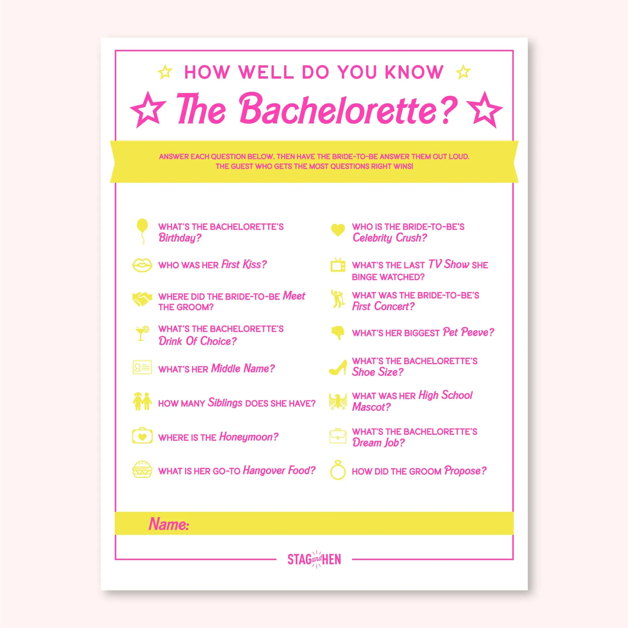 Let's Bach Party Bachelorette Party Games | Printable PDFs