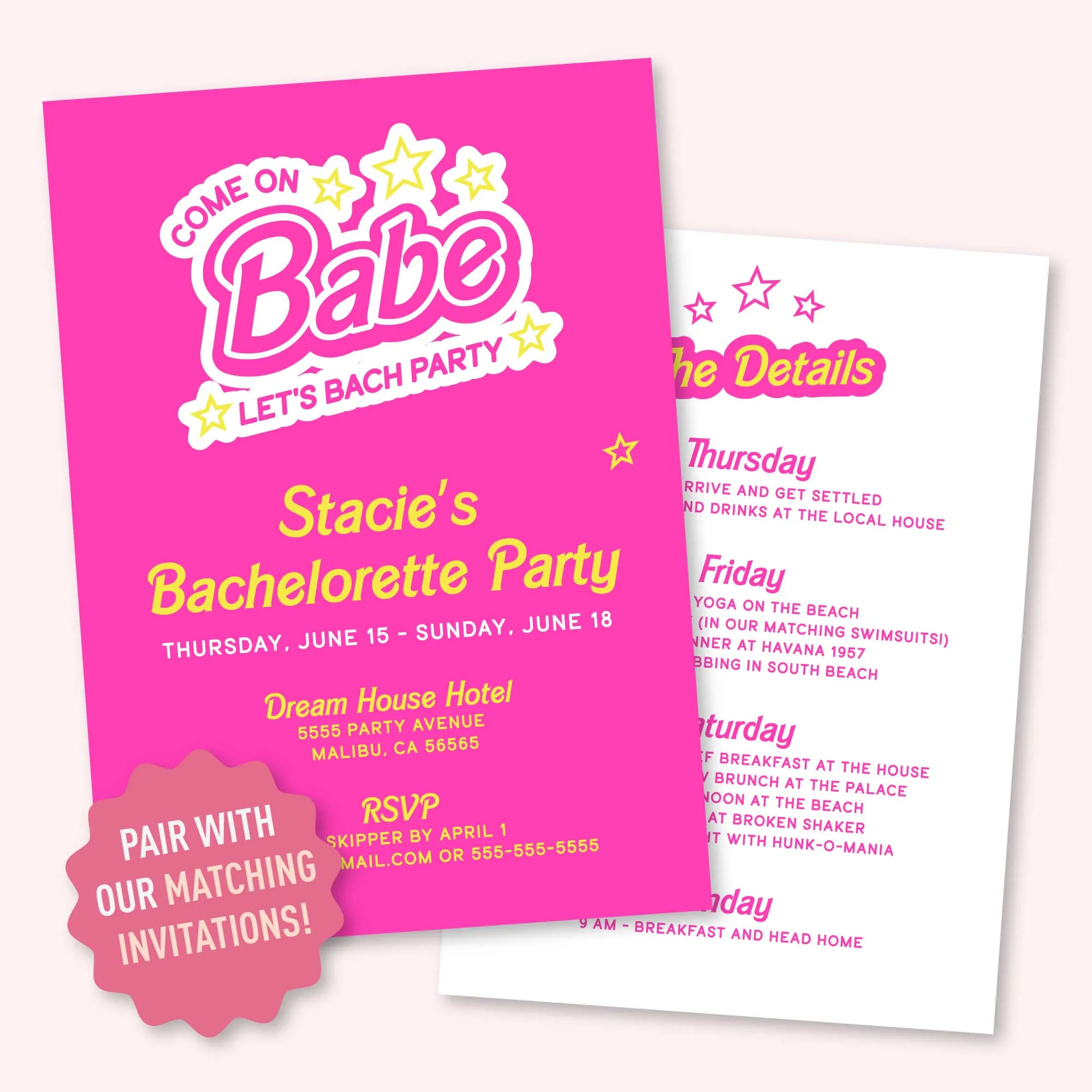 Let's Bach Party Bachelorette Party Games | Printable PDFs