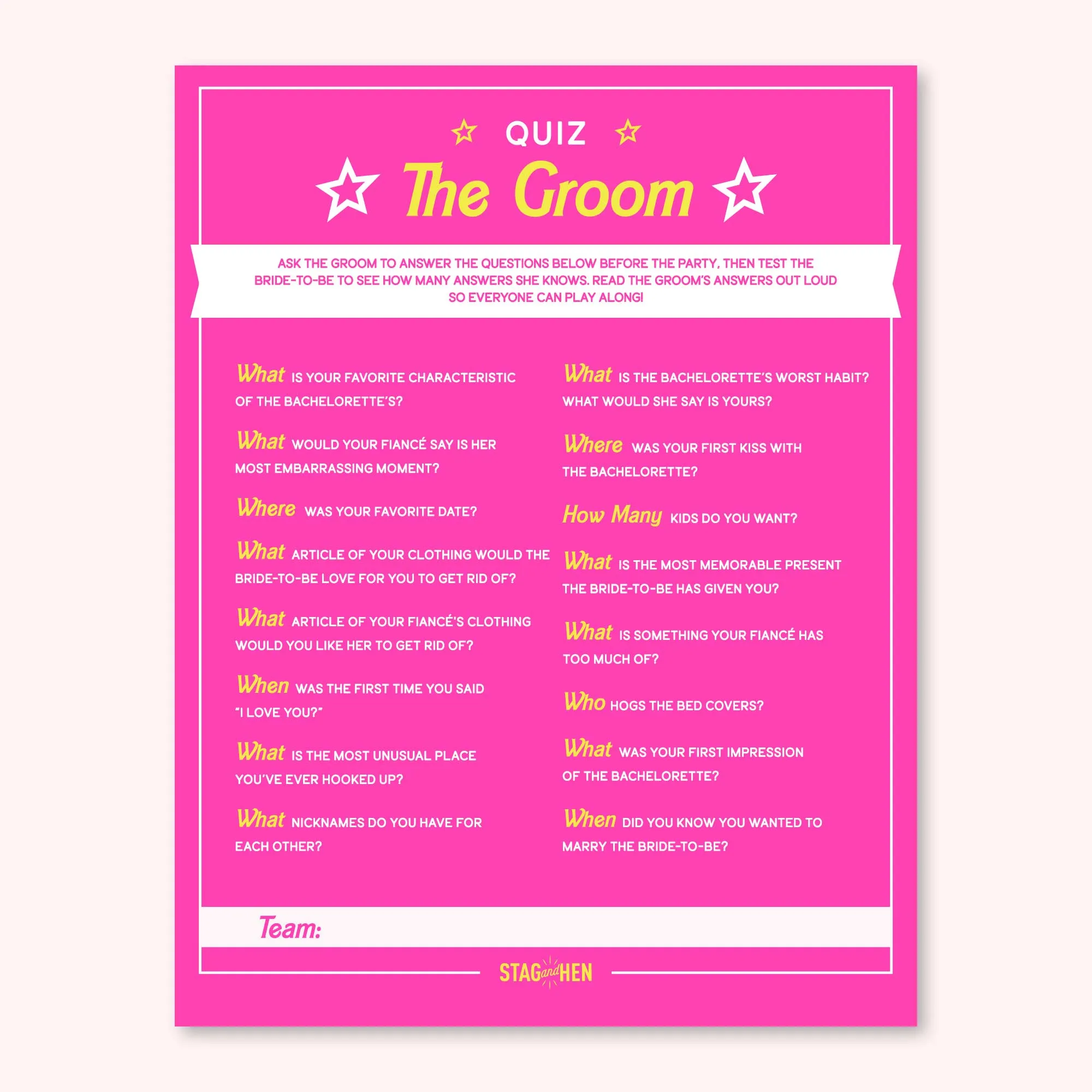 Let's Bach Party Bachelorette Party Games | Printable PDFs