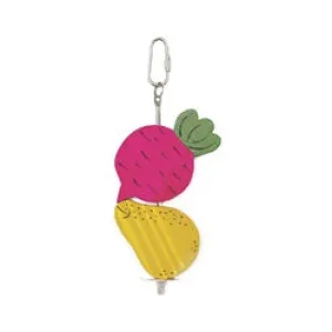 Living World Nibblers Wood Chew - Beet & Pear on Stick