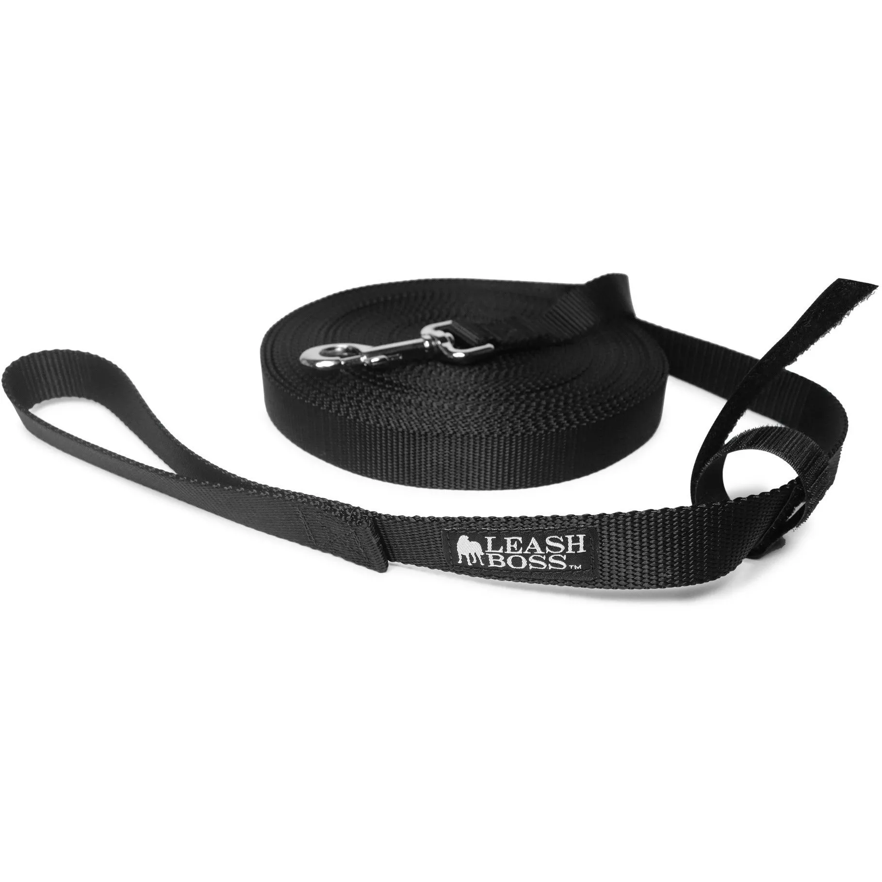 Long Trainer - 50 Foot - 1 Inch Nylon Long Dog Training Leash with Storage Strap
