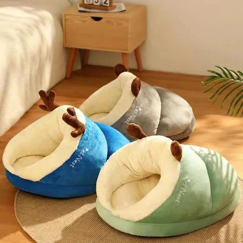 MADDEN Warm Small Cat Dog Kennel Bed