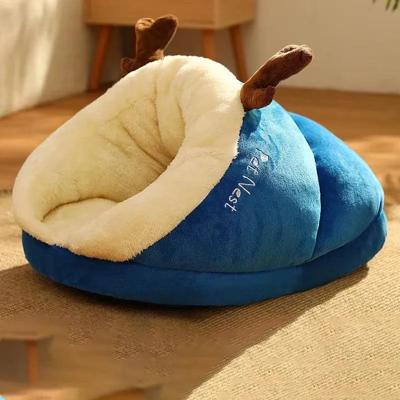 MADDEN Warm Small Cat Dog Kennel Bed