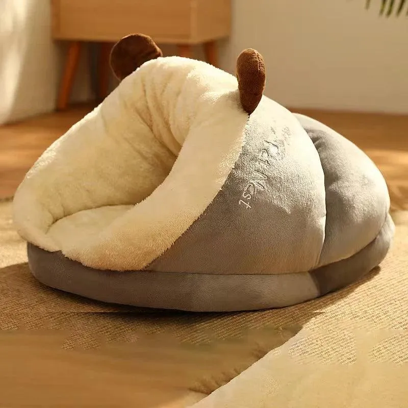 MADDEN Warm Small Cat Dog Kennel Bed