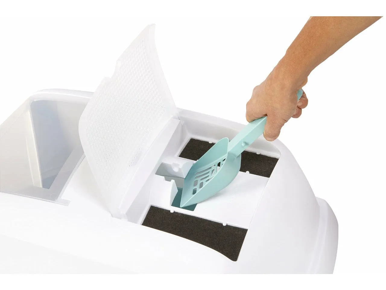 Maddy Cat Litter Box White/Pink