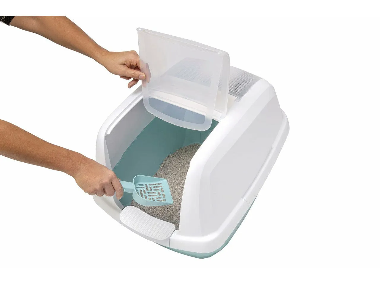 Maddy Cat Litter Box White/Pink