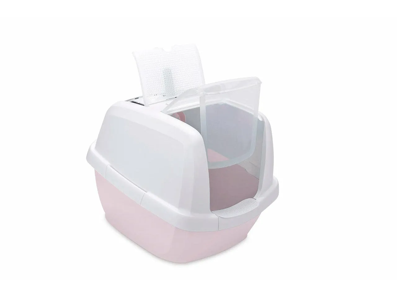 Maddy Cat Litter Box White/Pink