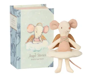Maileg Angel Mouse Sister in Book
