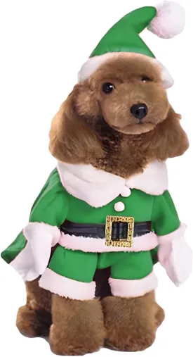 NACOCO Pet Christmas Costumes Dog Suit with Cap Santa Claus Suit Dog Hoodies Cat Xmas Costumes (Green, M)