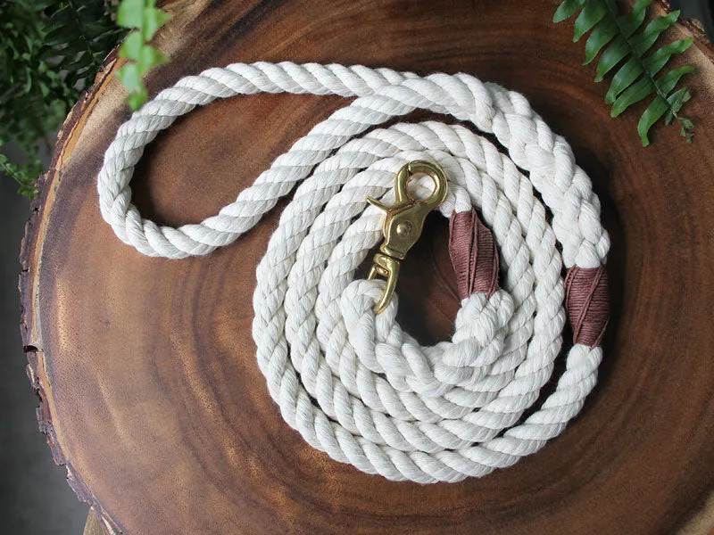 Natural Cotton Rope Dog Leash