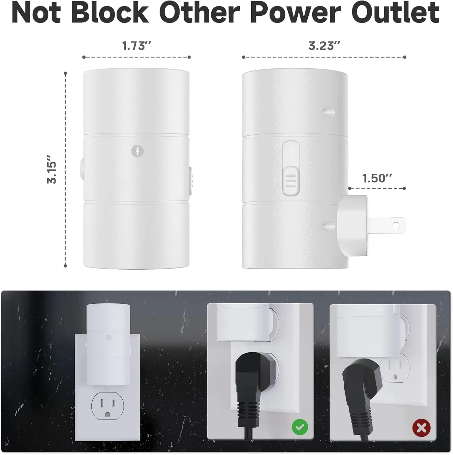 NIORSUN Night Lights Plug Into Wall,Plug in Night Light with 3 Light Modes,Ultra-Slim Design,Dusk to Dawn Sensor,0-100LM Dimmable Night Light for Hallway Bathroom Stairway Bedroom,White,4 Pack