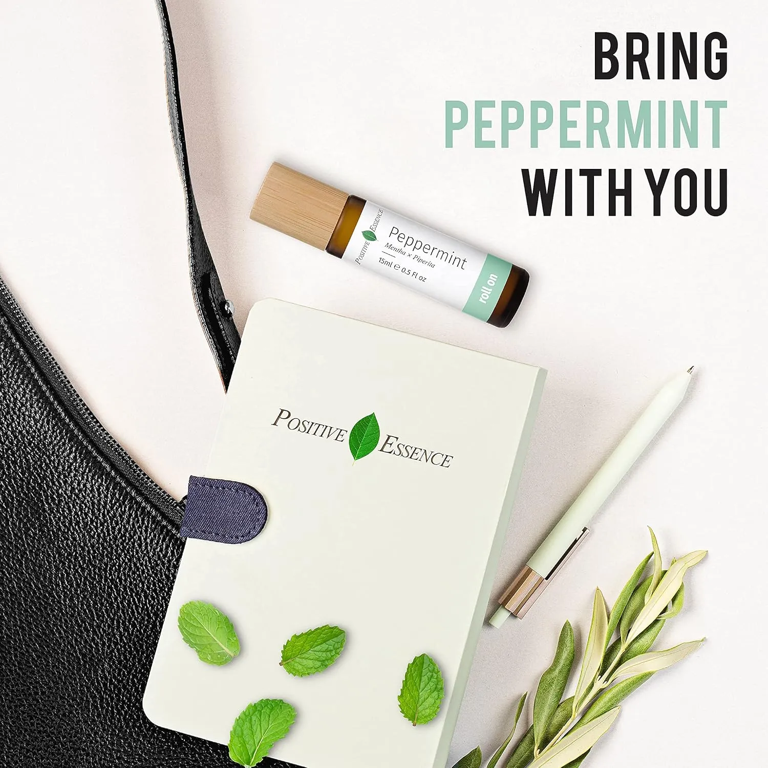 Peppermint Essential Oil Roll On - Relaxing Roller, Made with Pure Peppermint Essential Oil, Premium Grade, Travel Safe, No Diffuser Needed (10 mL)