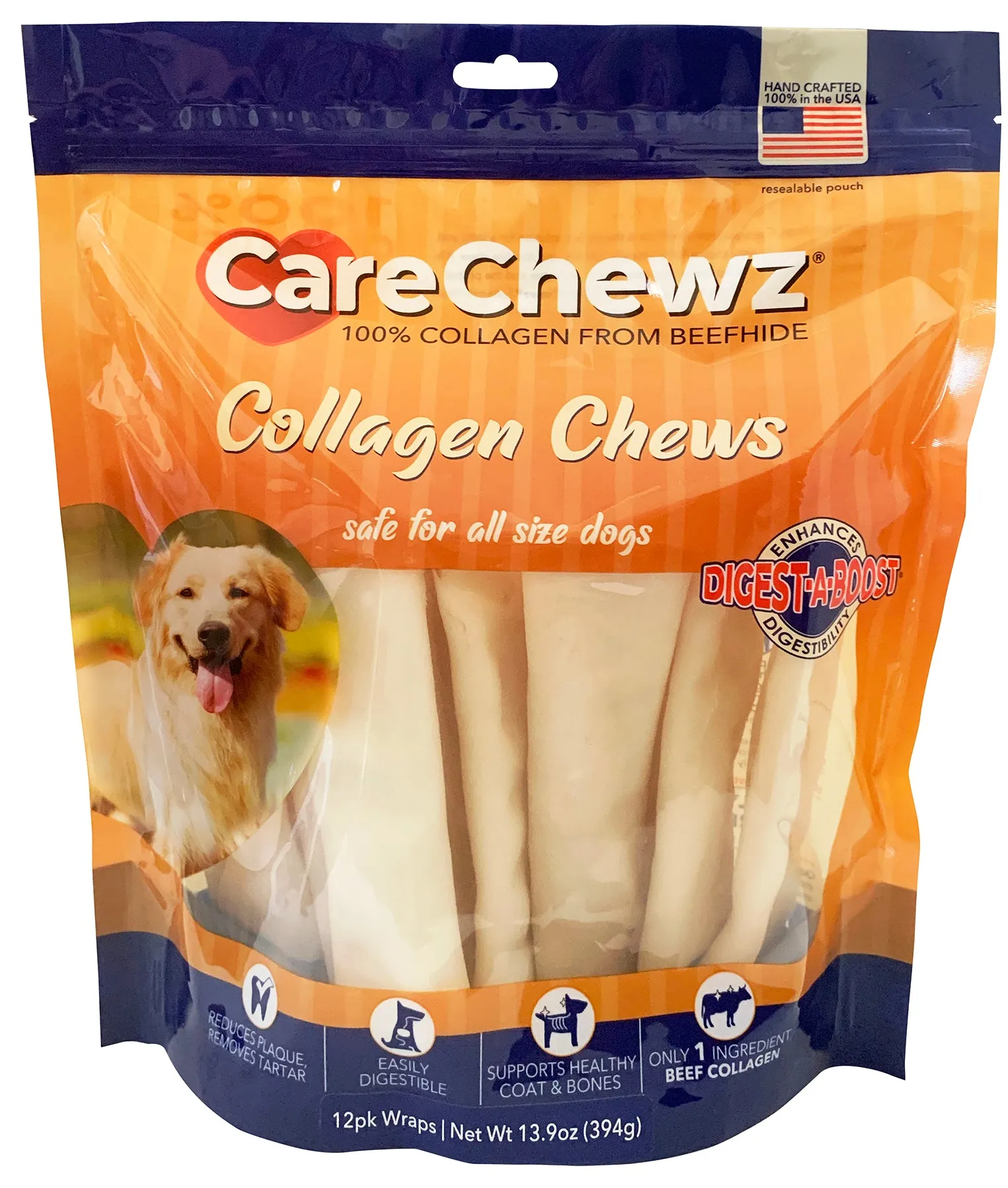 Pet Factory - CareChewz Collagen Wraps 6" Dog Treats