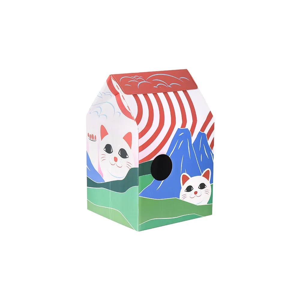 Pidan Cat Kitten Scratcher house CAT HUT Corrugated Cardboard Scratching Board Fuji