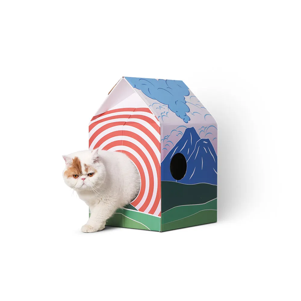 Pidan Cat Kitten Scratcher house CAT HUT Corrugated Cardboard Scratching Board Fuji