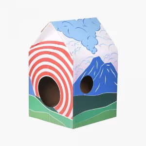 Pidan Cat Kitten Scratcher house CAT HUT Corrugated Cardboard Scratching Board Fuji