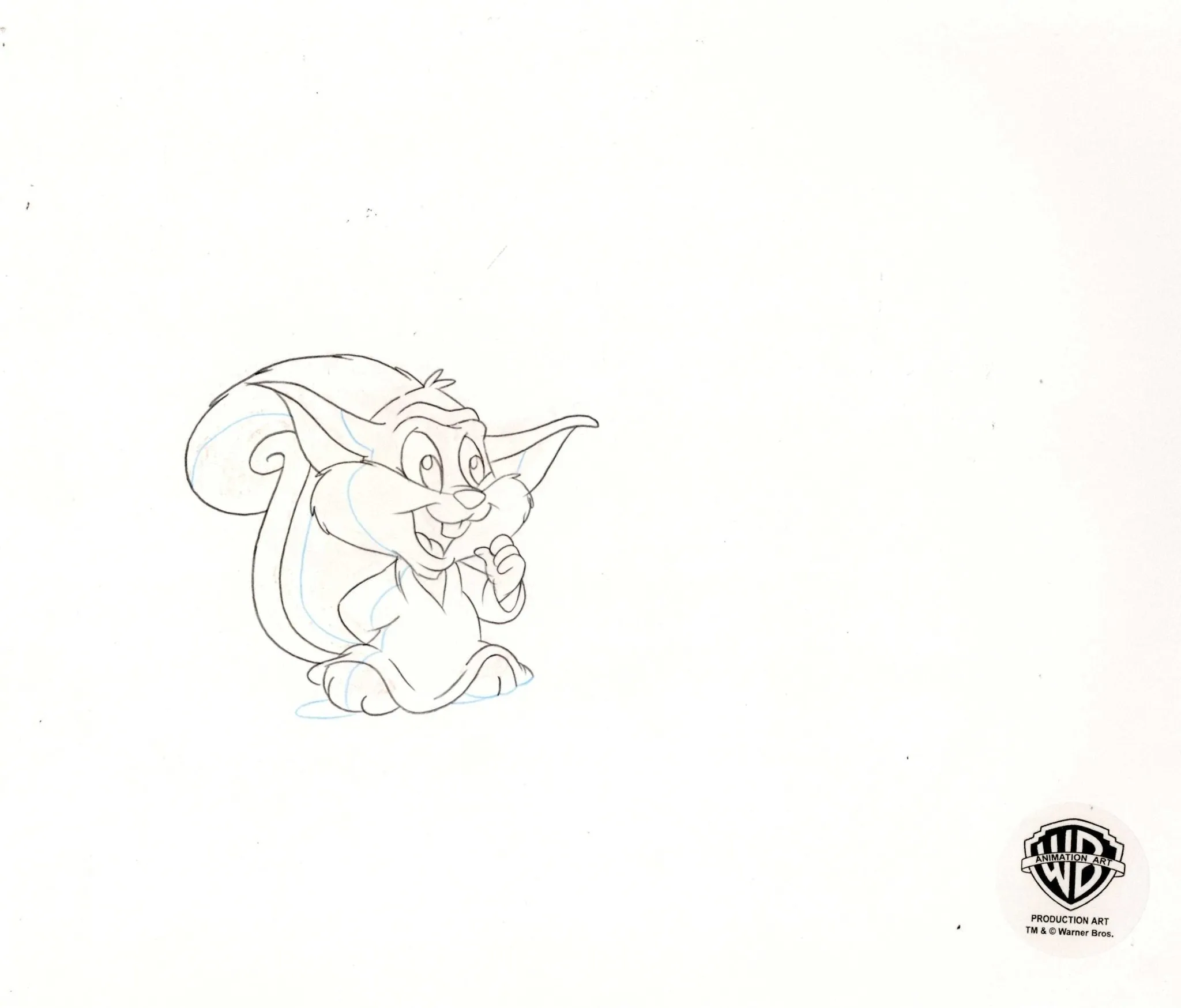 Pinky And The Brain Original Production Cel on Original Background with Matching Drawing: Wak Skylicker and SkippYoda