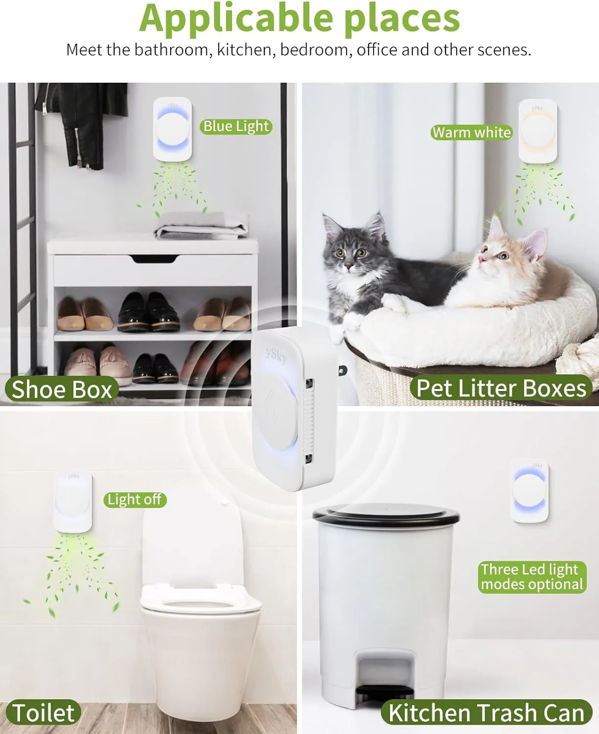 Plug In Air Purifier for Home (6 packs), Negative Ion Air purifier,Quiet Ionizers Air Freshener for home,Bathroom,Bedroom,Portable Air Purifiers for Odor,Pet smell,Mini Air ionizers