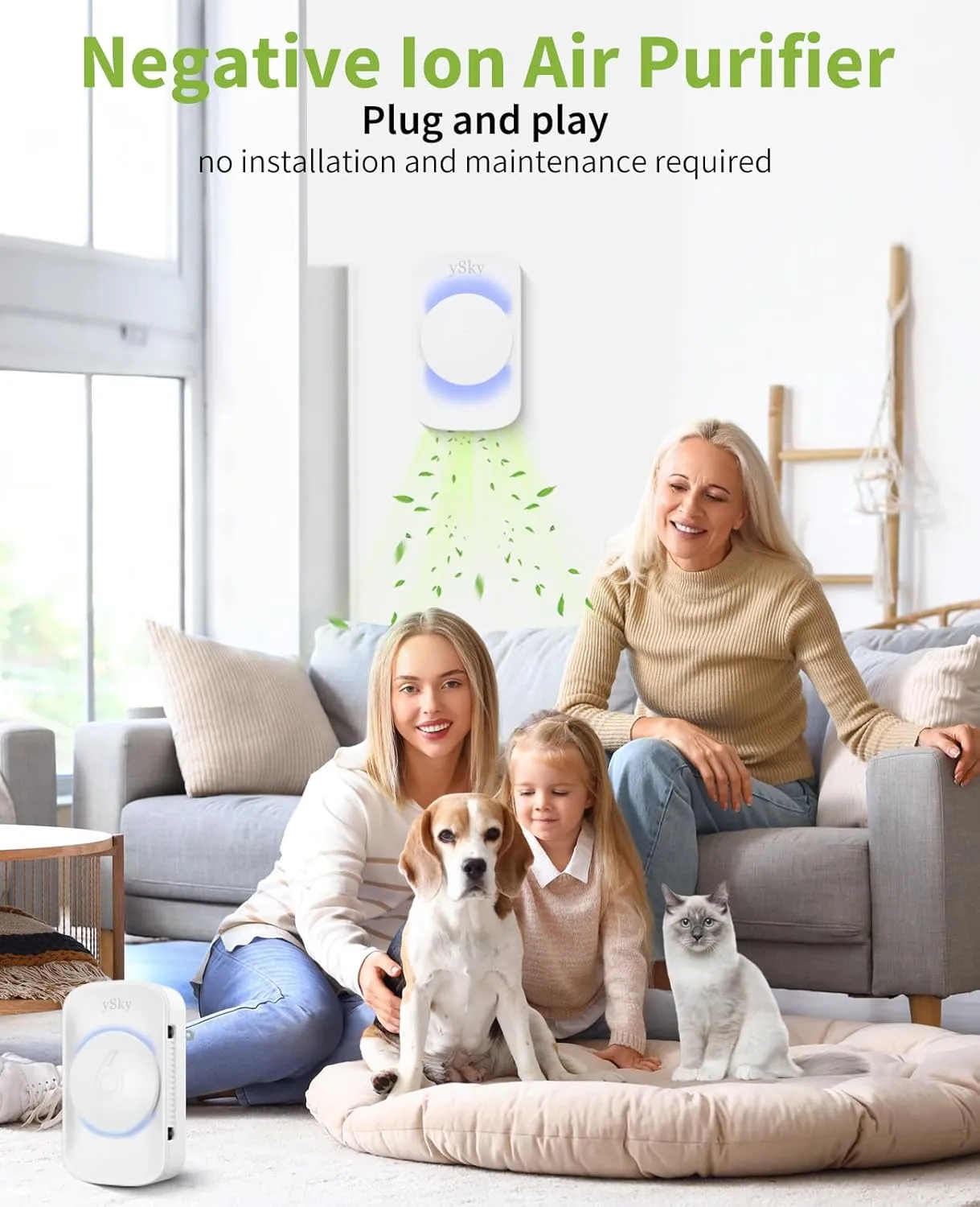 Plug In Air Purifier for Home (6 packs), Negative Ion Air purifier,Quiet Ionizers Air Freshener for home,Bathroom,Bedroom,Portable Air Purifiers for Odor,Pet smell,Mini Air ionizers