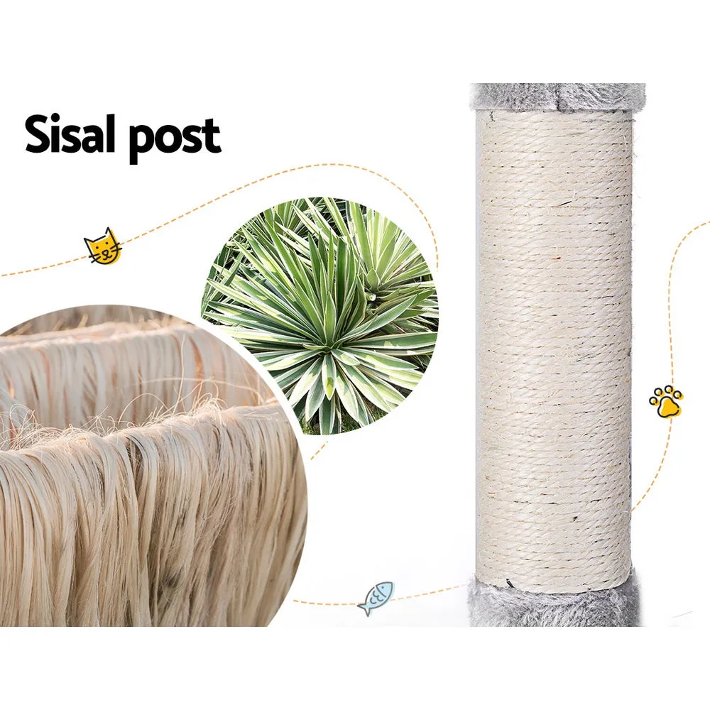 Plush Multi-Level Cat Tree Condo with Sisal Posts - i.Pet